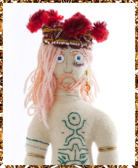 Trippy Tranny Tribe doll £169, handcrafted project by decorative homeware store Kingdom of Razz