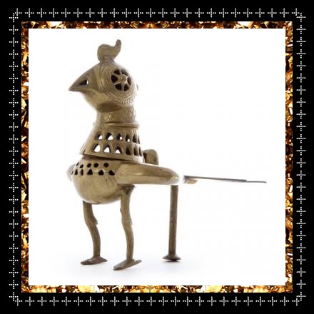 Rare decorative brass bird incense burner £165, decorative home accessories for eclectic interiors at Kingdom of Razz