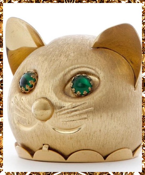 Decorative gold cat money box £40 from Kingdom of Razz, new arty concept store.