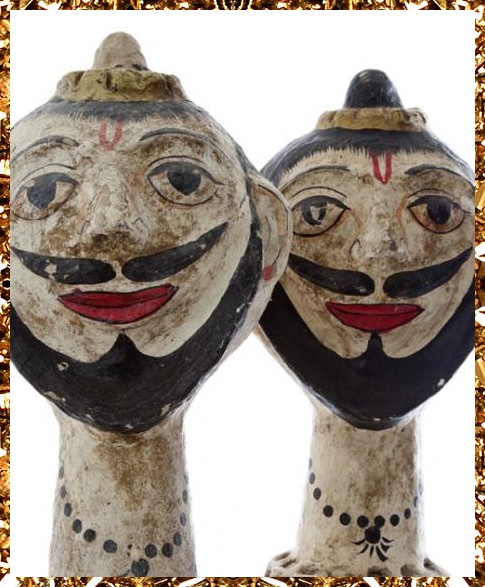 Two vintage paper mache busts £225, decorative home accessories from Kingdom of Razz